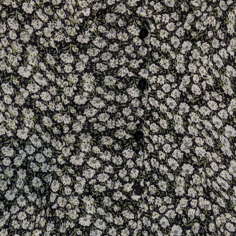 Vtg 90s Anegada's Cottage Prairie Floral Textured Short Sleeve Romper L - Picture 5 of 8